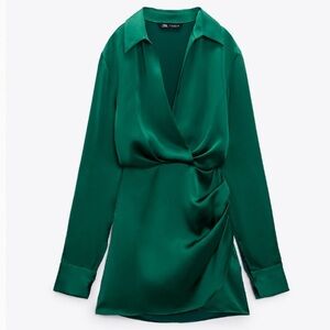 Short Satin Dress Zara